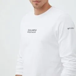 Ανδρικά Μακρυμάνικα Longsleeve Columbia άσπρο