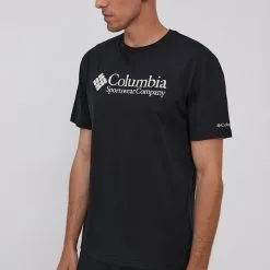 Ανδρικά Μπλουζάκια Μπλουζάκι Columbia χρώμα: μαύρο -Φτηνός Columbia Κατάστημα unnamed file 2172